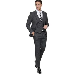 Bonamaison Men's TRMRVN100350 Business Suit Pants Set, Zwart, 54