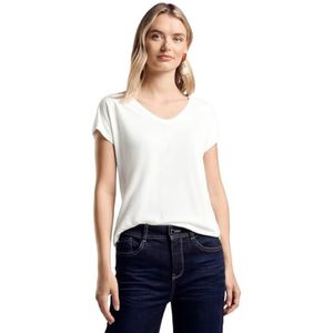 T-shirt met smock-detail, off-white, 46