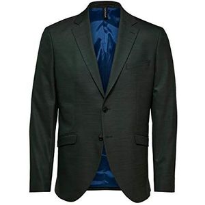 SELECTED HOMME Male Blazer Slim Fit, dark green, 46