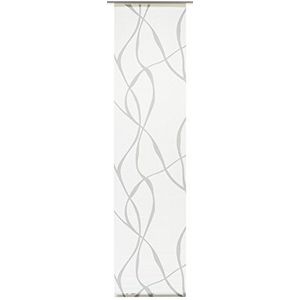 Gardinia Paneelgordijn, stof, wasbaar, 121, golven, wit/grijs, 60 x 245 cm