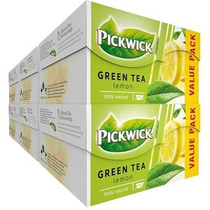 Pickwick Green Tea Lemon met Groene Thee en Citroen (240 Theezakjes - 100% Natuurlijk) - 6 x 40 Zakjes