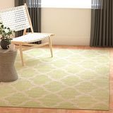 Safavieh Gestructureerd tapijt, CAM121 handgetuft wol, 121 X 182 cm, lichtgroen/ivoor
