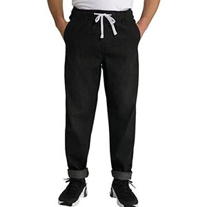 JP 1880 Heren grote maten Menswear L-8XL broek, jeanslook, 4 zakken, relaxed fit 726843, zwart, 5XL