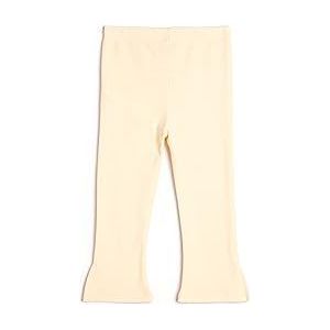 Koton Flare Basic Legging, geribbeld, elastische taille, katoen, 050 (beige), 4-5 jaar, babymeisjes, 050 (Beige), 4-5 años