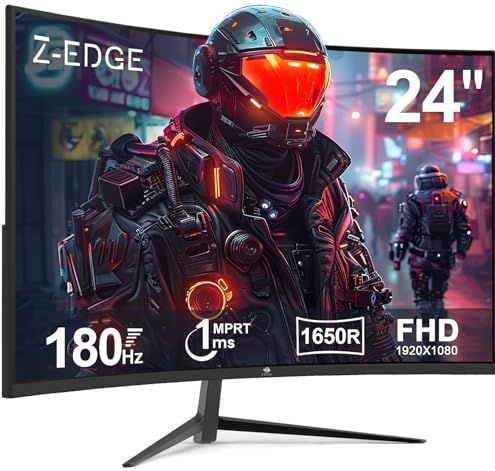 Z-Edge - Gaming Monitor - 24 inch - Gebogen - 180 Hz - FHD (1920x1080) - 1 ms MPRT - FreeSync