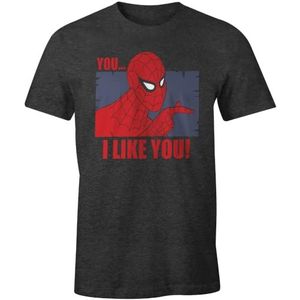 Marvel Heren T-Shirt, antraciet gemêleerd, XL