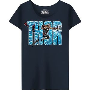 Marvel WOTLATMTS006 T-shirt voor dames, marineblauw, S, Marine, S