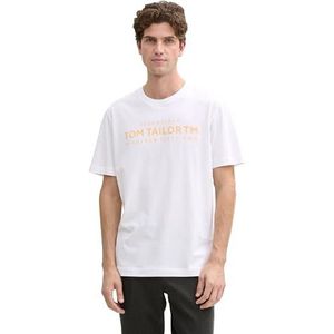 TOM TAILOR T-shirt voor heren, 20000 - wit, L