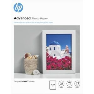 HP Advanced Photo Paper, glanzend, 250 g/m2, 13 x 18 cm, 25 vellen