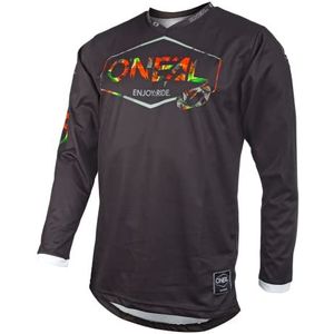 O'NEAL | Jersey | Enduro Motocross | Ademende stof, maximale bewegingsvrijheid, verlengde rug | Jersey Mahalo | Volwassen | Zwart/multi | Maat S