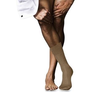 FALKE Heren Sokken No. 7 M So wol eenkleurig 1 paar, Bruin Camel 5264, 41-42