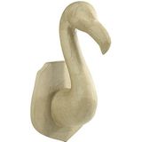 Décopatch SA187C Trofee flamingo (van papier-maché om te versieren en te personaliseren, 26,9 cm, ideaal voor uw huisdecoratie) 1 stuk kartonbruin