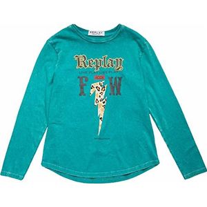 Replay T-shirt voor meisjes, 191 Acquamarijn, 6 Jaar