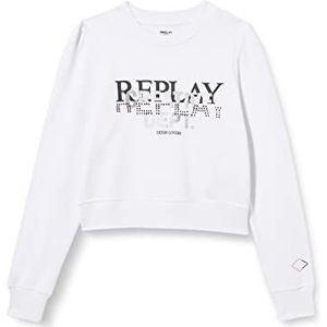 Replay Sweatshirt voor meisjes, 001, wit, 6 Jaren
