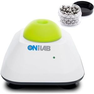 ONiLAB Mini Vortex mixer met touch-functie, laboratorium mengen, nagellak, wimperlijm en acrylverf mengen, laboratorium Vortex met stabiele aluminium gietijzeren basis, 120 stuks 7/32 inch mengballen