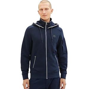 TOM TAILOR Sweatjack met capuchon voor heren, 10668-sky Captain Blue, XL