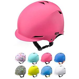 meteor® fietshelm kinderhelm MTB scooter helm helmet voor downhill scheidingshelm mountainbike inliner skatehelm BMX fietshelm jongens meisjes Fahrradhelmet bike KS02 (pink, M 52-56 cm)