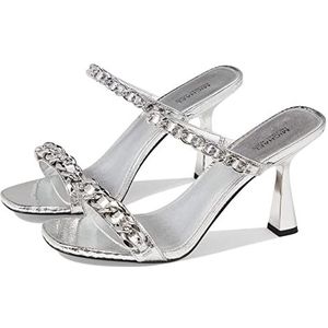 Michael Kors Clara Sandaal voor dames, Zilver, 39.5 EU