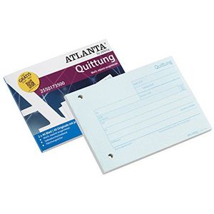 Altanta Formulierboeken met Scan app, Jalema 2550173500, Kwitantie A6 Excl. btw, zelfdoorschrijvend, verpakking met 5 stuks, 2 x 40 vellen