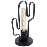 EGLO Coldfield - tafellamp - 1-lichts - E27 - cactusvorm - zwart