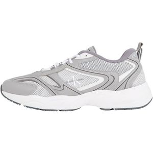 CK JEANS Heren Retro Tennis MESH ML YM0YM01260 Sneakers, Grijs (Oyster Mushroom/Formele Grijs/Storm F), 10 UK, Grijze Oesterzwam Formele Grijze Storm F, 42.5 EU