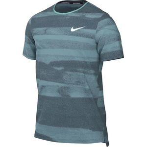 Nike Shirt M Nkct Df Advtg Top Print, Denim Turq/White, FQ2088-464, XS