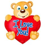 Folat Folieballon I Love You Teddy Bear, 61792