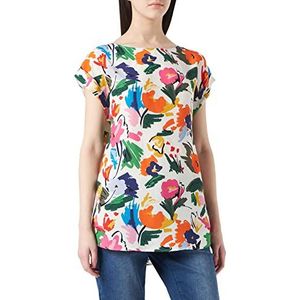 Seidensticker Damesblouse - Fashion blouse - ronde hals - zonder mouwen - 100% viscose, wit, 38