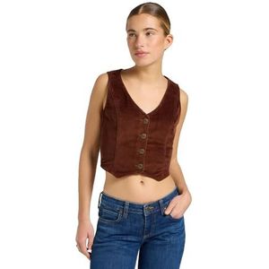 Fitted Vest - Luxe Bruin - Casual Overhemd - Slim Pasvorm