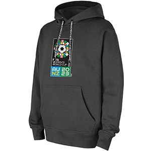 FIFA Officieel 2023 sweatshirt voor dames met capuchon voor evenementen, carbon, donkergrijs, S uniseks, volwassenen, Donkergrijs, S