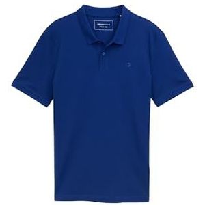 TOM TAILOR Denim Piqué poloshirt voor heren van katoen, 10833 - Sodalite Blue, XL