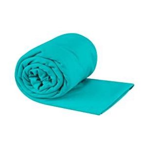 Sea to Summit - Pocket Towel Reishanddoek XL - Microvezel Strandlaken - Compact - Ultra absorberend & Sneldrogend - Licht - Hanger & Tas - Wandelen - 75 x 150cm - Baltic Blue - 175g