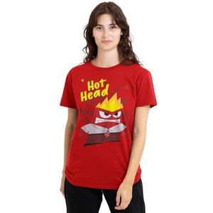 Inside Out 2 Anger dames T-shirt, rood, XX-Large, Rood, XXL