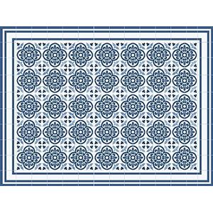 Viniliko Concret Blue Vinyl tapijt, meerkleurig, 100 x 133