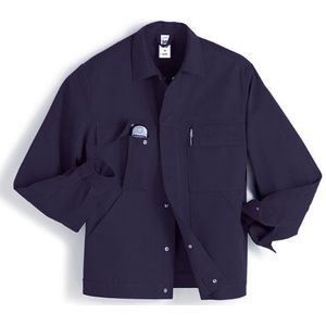 BP Workwear Basic 1485-060-10 werkjas - verborgen drukknoopsluiting - puur katoen - normale pasvorm - maat: 114/118 - kleur: donkerblauw