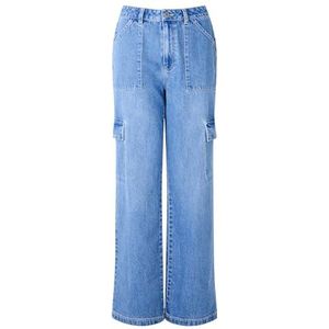 Joe Browns Cargojeans met hoge taille voor dames, Blauw, 42