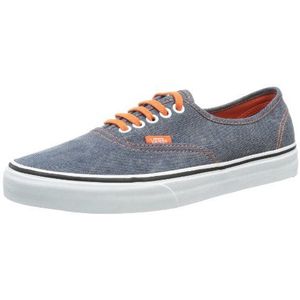 Vans U Authentic VTSV8WU Sneakers voor volwassenen, uniseks, blauw gewassen marineblauw oranje, 44 EU