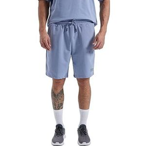 DeFacto Heren joggingbroek kort - comfortabele korte sportbroek voor mannen - veelzijdige korte broek voor heren - hoogwaardige herenbroek voor sportieve activiteiten, blauw, L