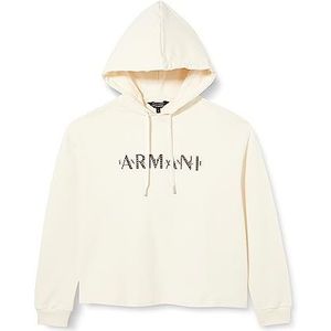Armani Exchange Dames French Terry Armani Studded Logo Hoodie Hooded Sweatshirt, ISO, L