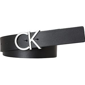 Calvin Klein Damesriem Ck Logo Belt 3,5 cm lederen riem, zwart, 95