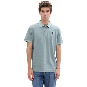 TOM TAILOR Poloshirt voor heren, 36183 - Mint Blue Grindle, XXL