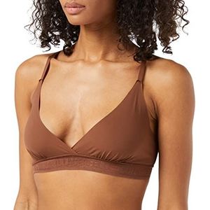 KARL LAGERFELD Dames Ultralichte Triangelbeha Met Karl Logo, Mokka, L