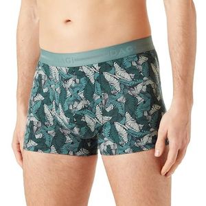 Dagi Green Knitted Regular Waist Supreme Short Leg Boxer, Groen, 2XL, groen, XXL