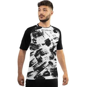 Givova Unisex T-shirt Art Interlock M/C, wit/zwart, XXS