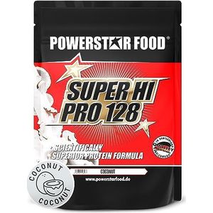 Powerstar SUPER HI PRO 128 | Meercomponenten Protein-Powder 1kg | Hoogst mogelijke biologische waarde | Eiwit-Poeder met 79% ProteÃ¯ne in droge stof | Protein-Shake voor Spieropbouw | Coconut
