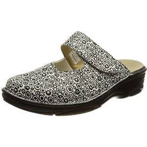Berkemann Dames Heliane Slipper, wit/mini-cirkels, 40 2/3 EU
