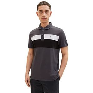 TOM TAILOR Poloshirt voor heren, 10899 - Tarmac Grey, M