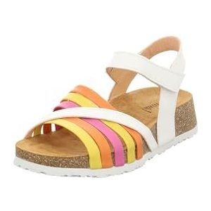 Think! dames KOAK chromfrei gegerbte nachhaltige Sandale, BIANCO/KOMBI 1000