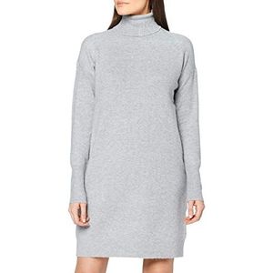 Vero Moda Vmbrilliant Ls Rolneck Dress GA Noos damesjurk, Grijs (Licht Grijs Melange Licht Grijs Melange), XL