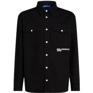 Karl Lagerfeld Jeans, Heren, Overshirt, Relaxed Fit, Zwart, L